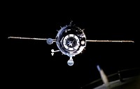 Soyuz on approach to the ISS during Expedition 13. Original from NASA. Digitally enhanced by rawpixel.