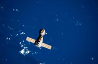 The Soyuz TMA-18 spacecraft departs the International Space Station on Sept. 24, 2010. Original from NASA. Digitally enhanced by rawpixel.