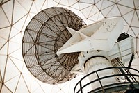 This view is NASA&#39;s C-band, Debris Radar antenna inside the radome at a site on North Merritt Island in Florida. Original from NASA. Digitally enhanced by rawpixel.