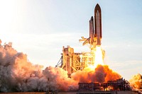 Discovery lifts off from Launch Pad 39A at NASA's Kennedy Space Center in Florida beginning its final flight, the STS-133 mission, to the International Space Station, Feb 24. Original from NASA . Digitally enhanced by rawpixel.