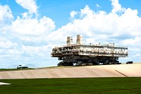 Mobile Launcher Platform-3, which supported space shuttle Atlantis for its final flight to the International Space Station on the STS-135 mission, Original from NASA. Digitally enhanced by rawpixel.