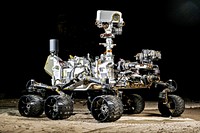 This photograph shows the Vehicle System Test Bed rover, a nearly identical copy to NASA's Curiosity rover on Mars. Original from NASA . Digitally enhanced by rawpixel.