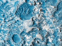 Part of an unnamed crater, itself located inside the much larger Newton Crater, in Terra Sirenum. Original from NASA. Digitally enhanced by rawpixel.