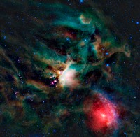 The Rho Ophiuchi cloud complex from NASA&#39;s Wide-field Infrared Explorer. Original from NASA. Digitally enhanced by rawpixel.