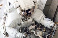 NASA astronauts in space - Original from NASA. Digitally enhanced by rawpixel.