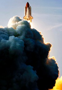 Space shuttle Endeavour lifts off from Launch Pad 39A at NASA&#39;s Kennedy Space Center in Florida, 8 Aug. 2007. Original from NASA . Digitally enhanced by rawpixel.