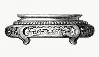 Traditional Oriental Design Tray for Decoration (1862) from <a href="https://www.rawpixel.com/search/Gazette%20Des%20Beaux-Arts?sort=curated&amp;page=1">Gazette Des Beaux-Arts</a>, a French art review. Digitally enhanced from our own facsimile book. 