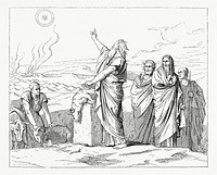 Appearance of the Star in Balaam (1862) from <a href="https://www.rawpixel.com/search/Gazette%20Des%20Beaux-Arts?sort=curated&amp;page=1">Gazette Des Beaux-Arts</a>, a French art review. Digitally enhanced from our own facsimile book. 
