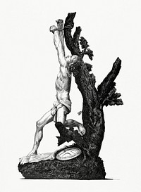 Saint Sebastian by Alonzo Cano (1862) from <a href="https://www.rawpixel.com/search/Gazette%20Des%20Beaux-Arts?sort=curated&amp;page=1">Gazette Des Beaux-Arts</a>, a French art review. Digitally enhanced from our own facsimile book. 