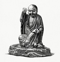 Oriental Buddhist Monk (1862) from <a href="https://www.rawpixel.com/search/Gazette%20Des%20Beaux-Arts?sort=curated&amp;page=1">Gazette Des Beaux-Arts</a>, a French art review. Digitally enhanced from our own facsimile book. 