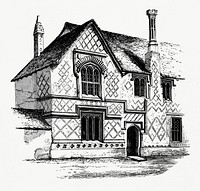 Vintage illustration of Residential Building