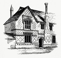 Residential Building (1862) from <a href="https://www.rawpixel.com/search/Gazette%20Des%20Beaux-Arts?sort=curated&amp;page=1">Gazette Des Beaux-Arts</a>, a French art review. Digitally enhanced from our own facsimile book. 