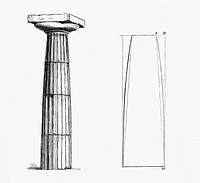 Column Design (1862) from <a href="https://www.rawpixel.com/search/Gazette%20Des%20Beaux-Arts?sort=curated&amp;page=1">Gazette Des Beaux-Arts</a>, a French art review. Digitally enhanced from our own facsimile book. 