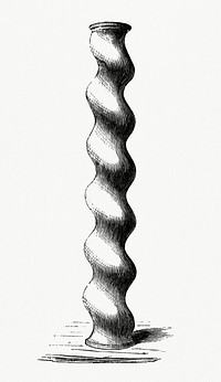 Strange Wavy Column (1862) from <a href="https://www.rawpixel.com/search/Gazette%20Des%20Beaux-Arts?sort=curated&amp;page=1">Gazette Des Beaux-Arts</a>, a French art review. Digitally enhanced from our own facsimile book. 