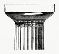 Closeup of a Column Head (1862) from <a href="https://www.rawpixel.com/search/Gazette%20Des%20Beaux-Arts?sort=curated&amp;page=1">Gazette Des Beaux-Arts</a>, a French art review. Digitally enhanced from our own facsimile book. 