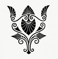 Elegant Decorative Design (1862) from <a href="https://www.rawpixel.com/search/Gazette%20Des%20Beaux-Arts?sort=curated&amp;page=1">Gazette Des Beaux-Arts</a>, a French art review. Digitally enhanced from our own facsimile book. 