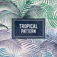 Tropical background with palm leaves illustration