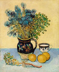 Still Life (Nature morte) (1888) by Vincent Van Gogh. Original from the Barnes Foundation. Digitally enhanced by rawpixel.