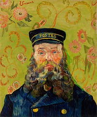The Postman (Joseph Roulin) (1888) by <a href="https://www.rawpixel.com/search/Vincent%20Van%20Gogh?sort=curated&amp;page=1">Vincent Van Gogh</a>. Original from the Barnes Foundation. Digitally enhanced by rawpixel.