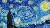 The Starry Night art wallpaper, Vincent van Gogh desktop background, 