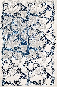 William Morris's Wallflower Pattern (1890) famous artwork. Original from The Birmingham Museum. Digitally enhanced by rawpixel.