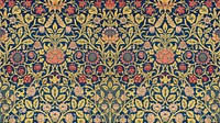 Flower patterned HD wallpaper, botanical background remix from artwork by William Morris