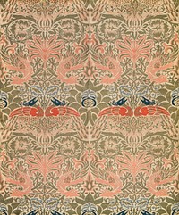 William Morris's Peacock and Dragon (1878) famous pattern. Original from The Cleveland Museum of Art. Digitally enhanced by rawpixel.