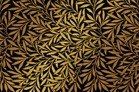 Vintage gold leaf wallpaper vector remix from artwork by William Morris