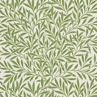 William Morris&#39;s vintage willow leaves pattern vector, famous pattern vector, remix from the original artwork