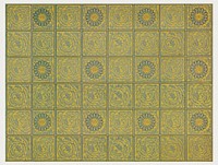 William Morris's Diaper pattern (1870) famous artwork. Original from The Smithsonian Institution. Digitally enhanced by rawpixel.