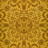 William Morris&#39;s vintage brown flower pattern illustration, remix from the original artwork