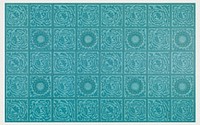 <a href="https://www.rawpixel.com/search/william%20morris?sort=curated&amp;page=1">William Morris</a>&#39;s Diaper pattern (1870) famous artwork. Original from The Smithsonian Institution. Digitally enhanced by rawpixel.