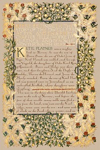 William Morris's (1834–1896) The Story of the Dwellers at Eyr famous artwork. Original from The Birmingham Museum. Digitally enhanced by rawpixel.