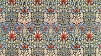 Vintage floral pattern HD wallpaper, botanical background remix from artwork by William Morris