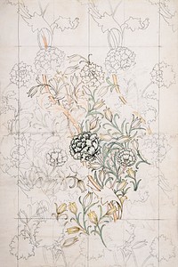 <a href="https://www.rawpixel.com/search/william%20morris?sort=curated&amp;page=1">William Morris</a>&#39;s Wild Tulip (1884) famous artwork. Original from The Birmingham Museum. Digitally enhanced by rawpixel.
