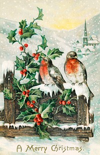 Vintage Christmas Postcard (1906) by P. Sander. Original from The New York Public Library. Digitally enhanced by rawpixel.