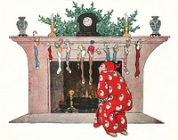 And Giving a Nod, Up the Chimney He Rose by Jessie Wilcox Smith (1863&ndash;1935). Original from The New York Public Library. Digitally enhanced by rawpixel.