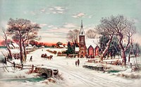 Christmas Eve by Hoover &amp; Son. Original from The New York Public Library. Digitally enhanced by rawpixel.