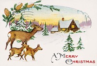 A Merry Christmas (1920) Stecher Lithographic Co. Original from The New York Public Library. Digitally enhanced by rawpixel.