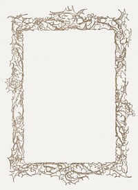 Vinatge gold frame in white background
