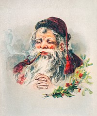 Vintage Santa Claus Illustration (ca. 1905) by McLoughlin Brothers. Original from Library of Congress. Digitally enhanced by rawpixel.