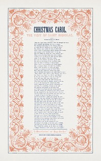 Christmas Carol&ndash;The visit of Saint Nicholas (1842) written by Prof. C. C. Moore and issued by John M. Wolff, Stationer of Philadelphia. Original from Library of Congress. Digitally enhanced by rawpixel.