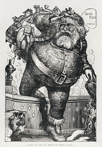 Santa Claus Souvenir Vintage Poster (1913) by Turtle &amp; Co., Publishers. Original from Library of Congress. Digitally enhanced by rawpixel.