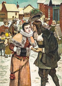 New Year&#39;s Day in Old New York (1882) from The Graphic Christmas Number 1882. Original from The MET Museum. Digitally enhanced by rawpixel.