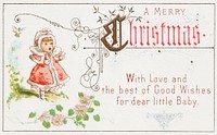 Christmas Card (1877) by anonymous.  Original from The MET Museum. Digitally enhanced by rawpixel.