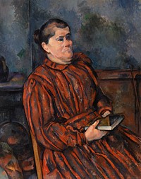 Portrait of a Woman (Portrait de femme) (ca. 1898) by <a href="https://www.rawpixel.com/search/Paul%20Cezanne?sort=curated&amp;type=all&amp;page=1">Paul C&eacute;zanne</a>. Original from Original from Barnes Foundation. Digitally enhanced by rawpixel.