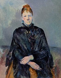 Madame C&eacute;zanne (Portrait de Madame C&eacute;zanne) (ca. 1888&ndash;1890) by <a href="https://www.rawpixel.com/search/Paul%20Cezanne?sort=curated&amp;type=all&amp;page=1">Paul C&eacute;zanne</a>. Original from Original from Barnes Foundation. Digitally enhanced by rawpixel.