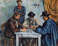 The Card Players (ca. 1890–1892) by Paul Cézanne. Original from The MET Museum. Digitally enhanced by rawpixel.