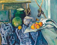 Still Life with Apples (ca. 1893&ndash;1894) by <a href="https://www.rawpixel.com/search/Paul%20Cezanne?sort=curated&amp;type=all&amp;page=1">Paul C&eacute;zanne</a>. Original from The Art Institute of Chicago. Digitally enhanced by rawpixel.