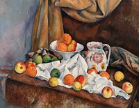 Still Life (Nature morte) (ca. 1892&ndash;1894) by <a href="https://www.rawpixel.com/search/Paul%20Cezanne?sort=curated&amp;type=all&amp;page=1">Paul C&eacute;zanne</a>. Original from Original from Barnes Foundation. Digitally enhanced by rawpixel.